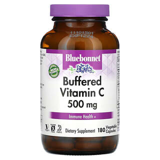 Bluebonnet Nutrition, 緩衝維生素 C，500 毫克，180 粒素食膠囊