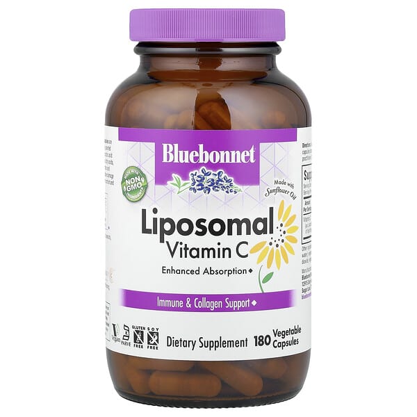 Liposomal Vitamin C, 180 Vegetable Capsules (500 mg per Capsule)