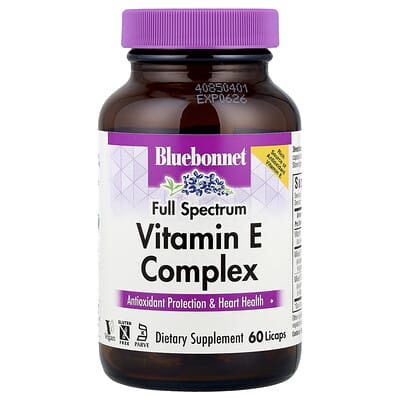 Bluebonnet Nutrition, Vitamin E Complex, Full Spectrum, 60 Licaps