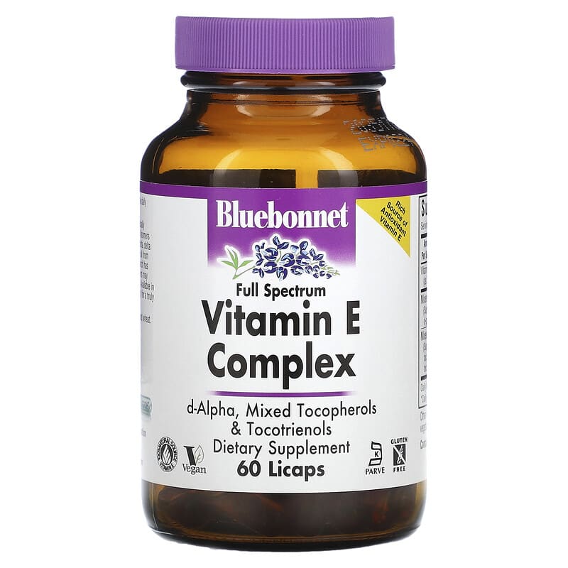 Complexe de vitamine E : 60 gélules : Tocophérols et Tocotriénols