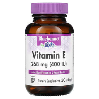 Bluebonnet Nutrition, Vitamin E, 268 mg (400 IU), 50 Softgels