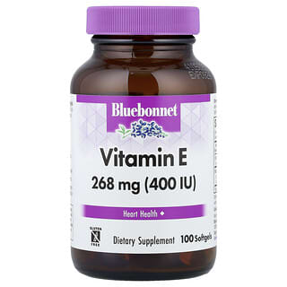 Bluebonnet Nutrition, Vitamina E, 100 cápsulas blandas