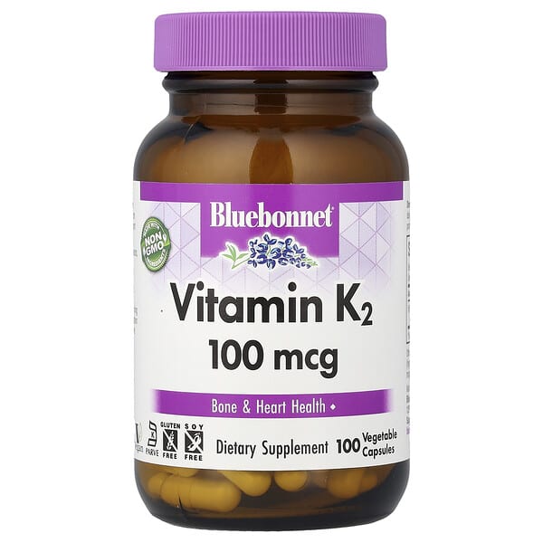 Bluebonnet Nutrition, 비타민 K2, 100 mcg, 100 베지캡