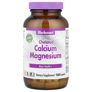 Bluebonnet Nutrition, Chelátovaný hořčík vápenatý, 120 kapslí