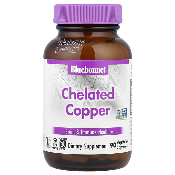Chelated Copper, 3 mg, 90 Vegetable Capsules