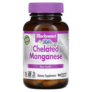 Bluebonnet Nutrition, Chelated Manganese, 90 Vegetable Capsules