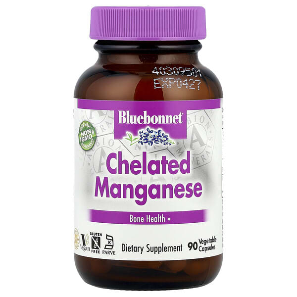 Chelated Manganese, 10 mg, 90 Vegetable Capsules