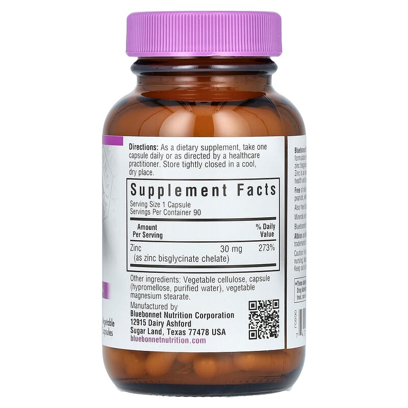 キレート化亜鉛、ベジカプセル90粒（1粒あたり30mg）