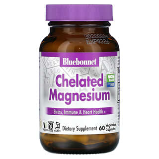 Bluebonnet Nutrition, Chelated Magnesium, 60 Vegetable Capsules