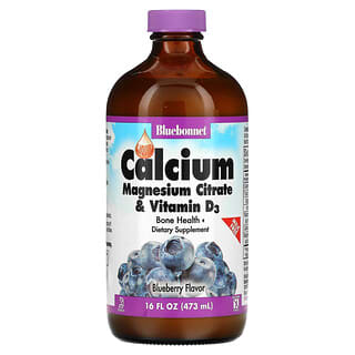 Bluebonnet Nutrition, Liquid Calcium Magnesium Citrate & Vitamin D3, Blueberry , 16 fl oz (473 ml)