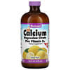 Liquid Calcium, Magnesium Citrate Plus Vitamin D3, Natural Lemon, 16 fl oz (472 ml)