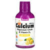 液体カルシウム、クエン酸マグネシウムプラスビタミンD3、 自然のレモンフレーバー、 16液量オンス (472 ml)