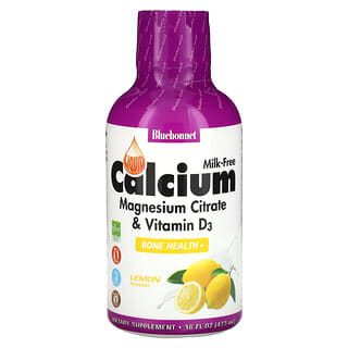 Bluebonnet Nutrition, Liquid Calcium, Magnesium Citrate & Vitamin D3, Lemon, 16 fl oz (473 ml)