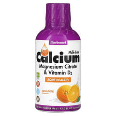 بلوبونيت نوتريشن‏, شراب الكالسيوم والماغنسيوم والسترات مع فيتامين "د3"، بنكهة البرتقال الطبيعية، 16 أونصة سائلة (472 مل)