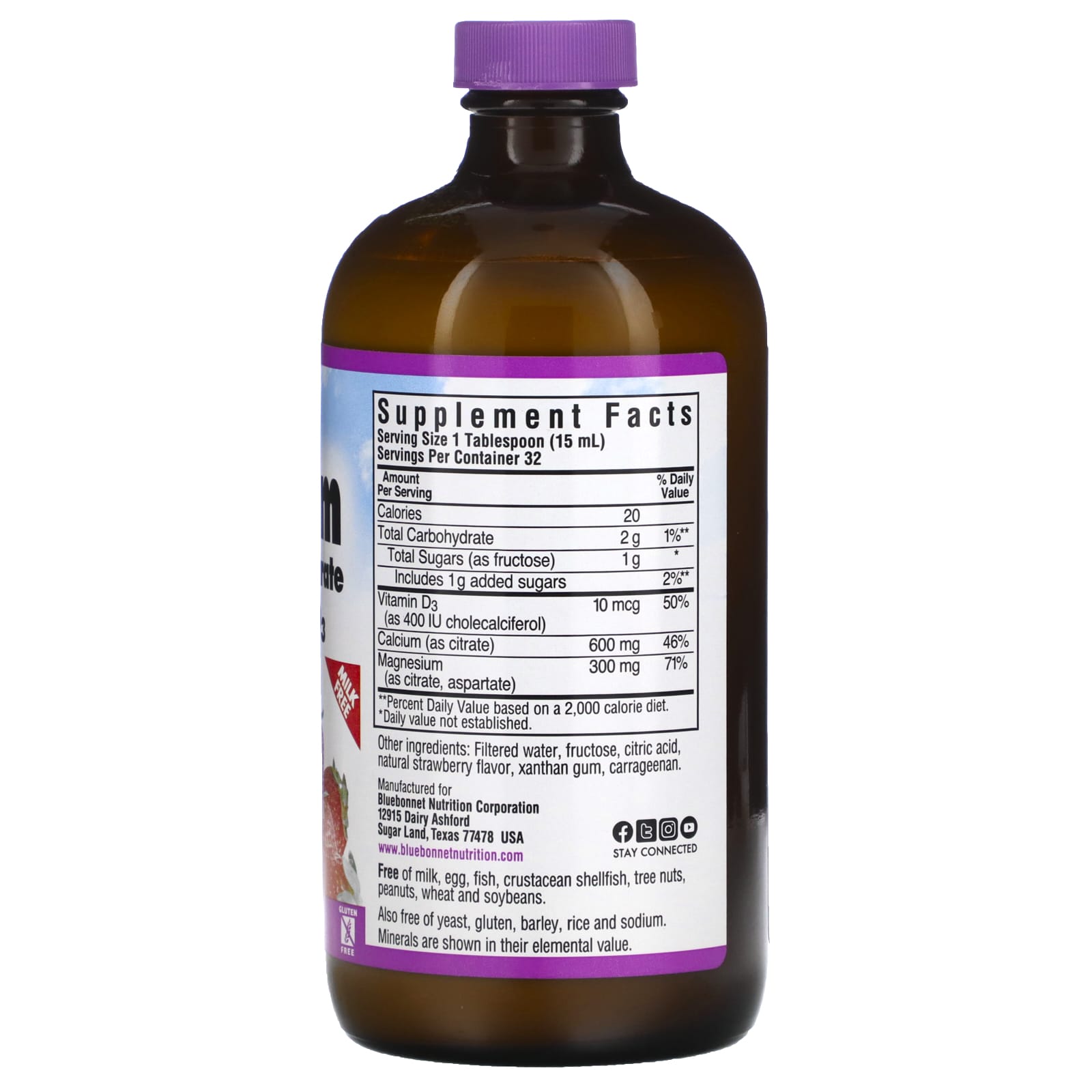 Nutrition, Calcium liquide, citrate de magnésium plus