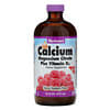 Liquid Calcium, Magnesium Citrate Plus Vitamin D3, Natural Raspberry Flavor, 16 fl oz (472 ml)