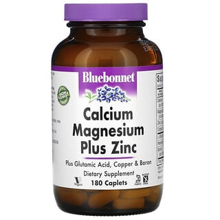 Bluebonnet Nutrition, Calcium Magnesium Plus Zinc, 180 Caplets