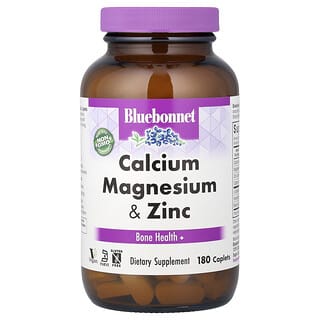Bluebonnet Nutrition, Calcium Magnesium & Zinc, Bone Health, 180 Caplets