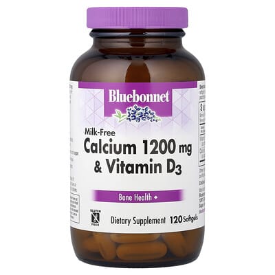 Bluebonnet Nutrition, Calcium & Vitamin D3, 120 Capsules