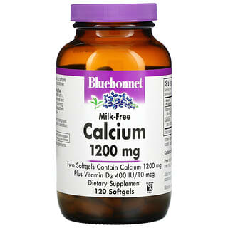 Bluebonnet Nutrition, Calcium sans lait, 600 mg, 120 capsules à enveloppe molle