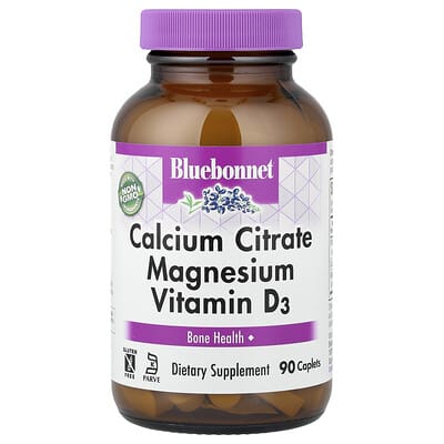 Bluebonnet Nutrition, Calcium Citrate Magnesium Vitamin D3, 90 Caplets