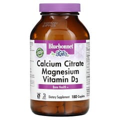Bluebonnet Nutrition, Calcium Citrate Magnesium Vitamin D3, 180 Caplets