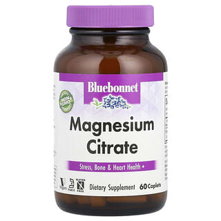 Bluebonnet Nutrition, Citrate de magnésium, 60 comprimés-capsules