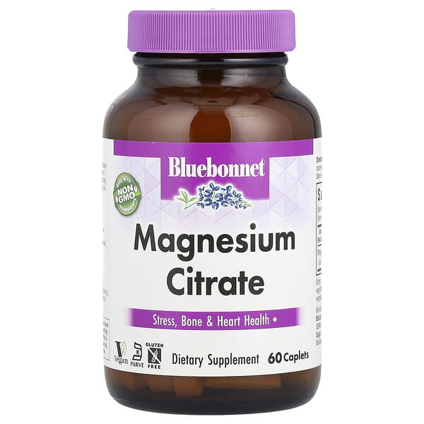 Magnesium Citrate, 60 Caplets (200 mg per Caplet)