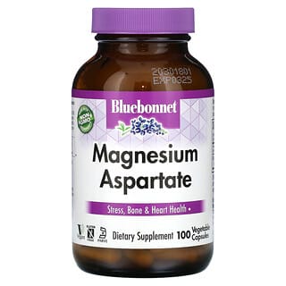 Bluebonnet Nutrition, Aspartate de magnésium, 100 capsules végétales