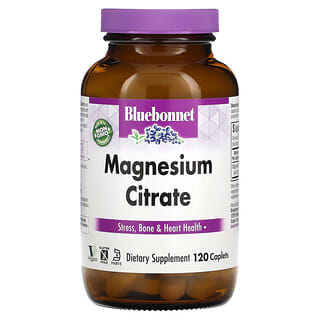 Bluebonnet Nutrition, Citrate de magnésium, 120 comprimés