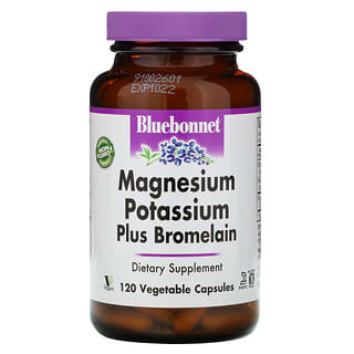 Bluebonnet Nutrition, Bromelina de potasio magnesio plus, 120 Vcaps
