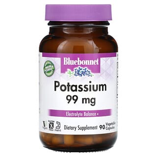 Bluebonnet Nutrition, Potassium, 99 mg, 90 capsules végétales
