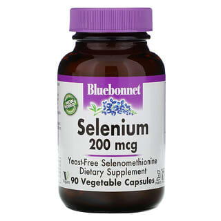 Bluebonnet Nutrition, Selenio, Selenometionina, 200 mcg, 90 cápsulas vegetales