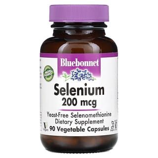 Bluebonnet Nutrition, Selenio, Selenometionina, 200 mcg, 90 cápsulas vegetales