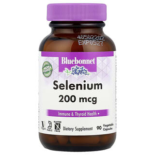 Bluebonnet Nutrition, Selenium, 200 mcg, 90 Vegetable Capsules