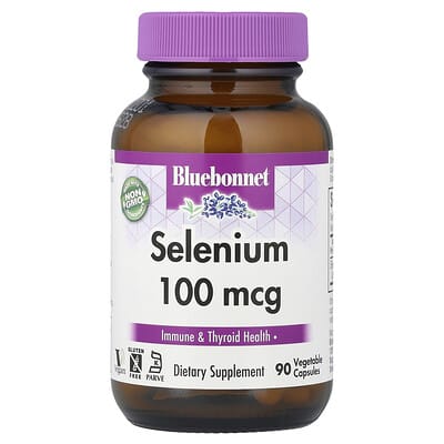 Bluebonnet Nutrition, Selenium, 100 mcg, 90 Vegetable Capsules