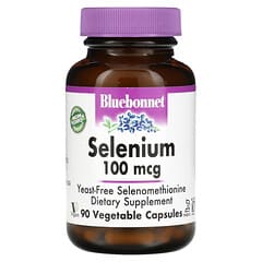 Bluebonnet Nutrition, Selenio, 100 mcg, 90 cápsulas vegetales