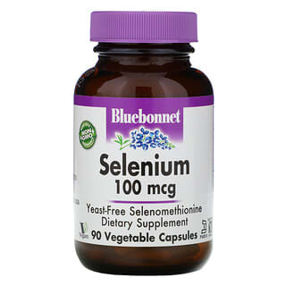 Bluebonnet Nutrition, سلينيوم، 100 مكروجرام، 90 كبسولة نباتية
