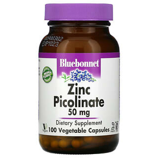Bluebonnet Nutrition, Zinc Picolinate, Zinkpicolinat, 50 mg, 100 pflanzliche Kapseln
