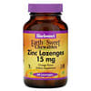 EarthSweet, Zinc Lozenges, Natural Orange Flavor, 15 mg, 60 Lozenges