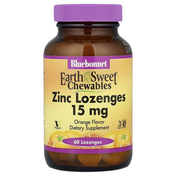 EarthSweet® Chewables, Zinc Lozenges, Orange, 60 Lozenges