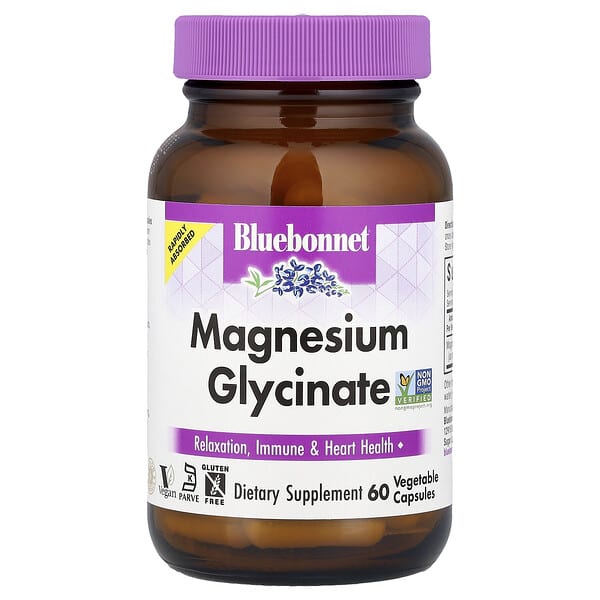 Magnesium Glycinate, 60 Vegetable Capsules (100 mg per Capsule)