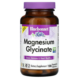 Bluebonnet Nutrition, Glycinate de magnésium, 120 capsules végétales