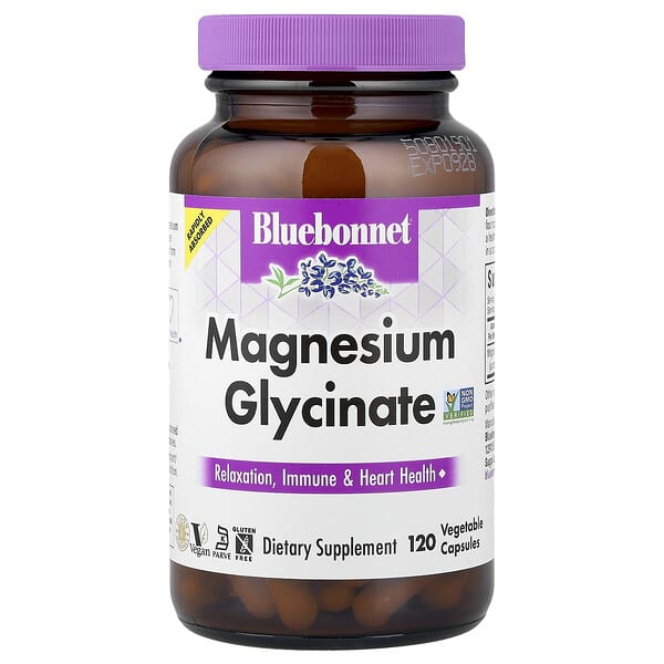 Magnesium Glycinate, 120 Vegetable Capsules (100 mg per Capsule)