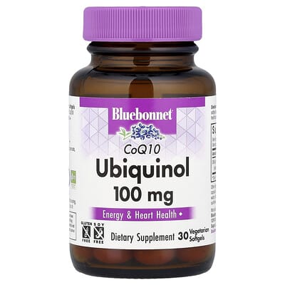 Bluebonnet Nutrition, CoQ10, Ubiquinol, 100 mg, 30 Vegetarian Capsules