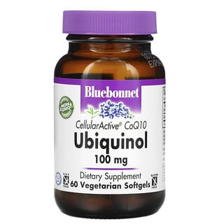 Bluebonnet Nutrition, Ubiquinol, Cellular Active CoQ10, 100 mg, 60 Cápsulas Vegetais Softgel