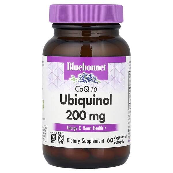 Bluebonnet Nutrition, CoQ10 유비퀴놀, 200mg, 베지 소프트젤 60정