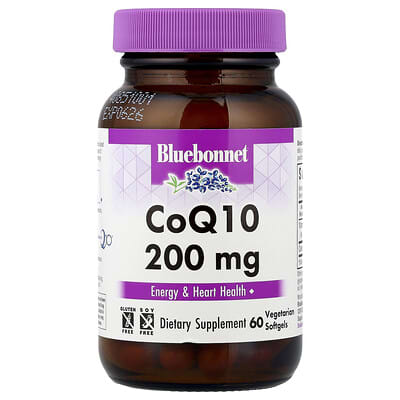 Bluebonnet Nutrition, CoQ10, 200 mg, 60 Vegetarian Softgels
