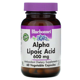 Bluebonnet Nutrition, Ácido Alfa-Lipoico, 600 mg, 60 Cápsulas Vegetais