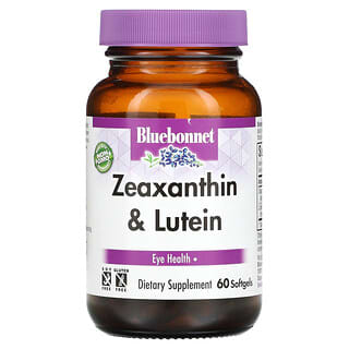 Bluebonnet Nutrition, Zeaxantina Plus Luteína, 60 Cápsulas Softgel